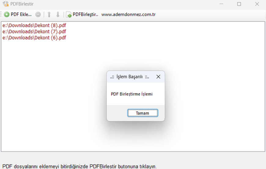 PDF Birleştirici