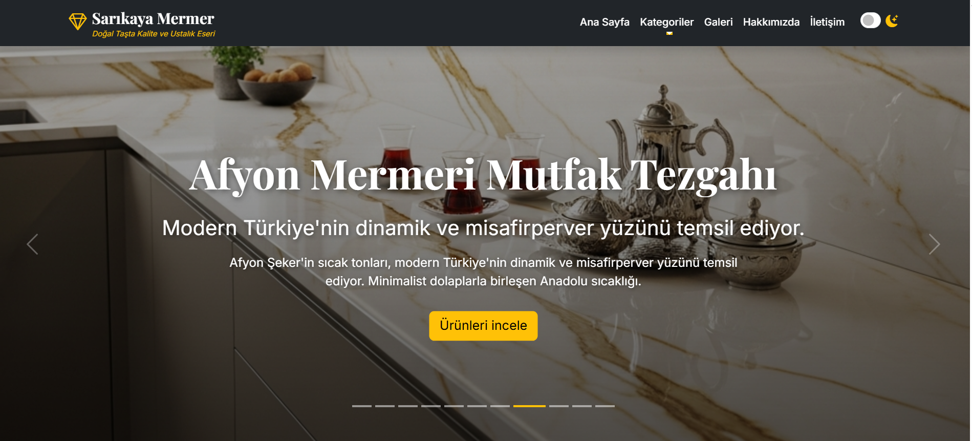 Sarıkaya Mermer Web Sitesi Projesi 